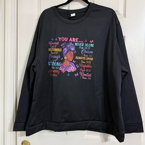 NEW Black African American Motivational Sweatshirt - Size 4XL